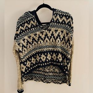 FP knit sweater with hood.
